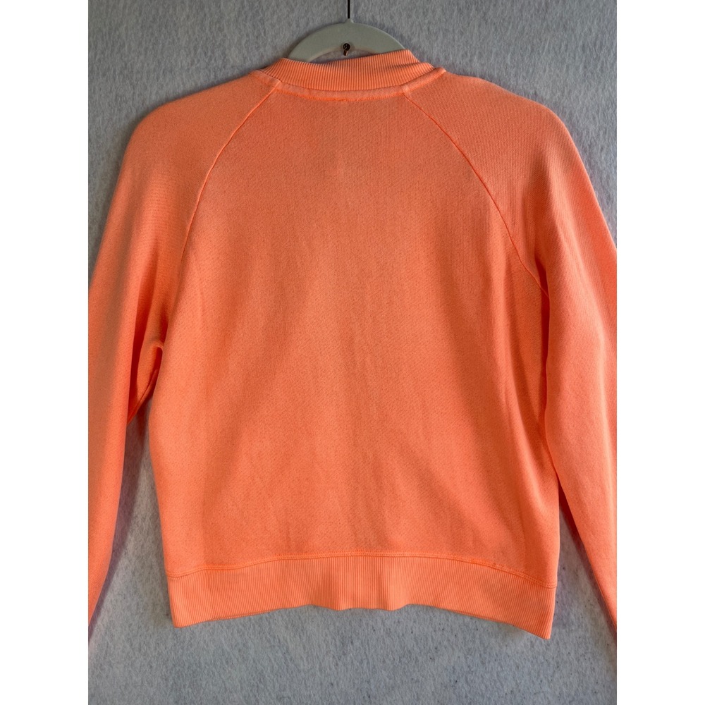 SKIMS Shrunken Zip up Sweatshirt Light French Terry Bomber Style Cropped Orange - Picture 6 of 7